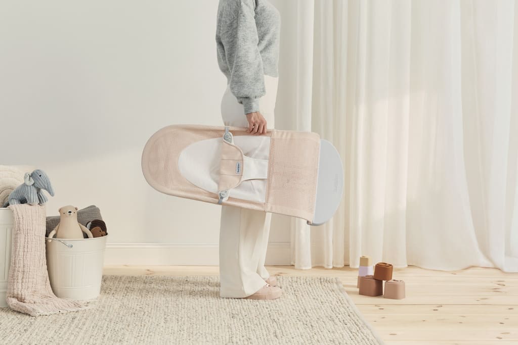 BabyBjörn Ležaljka za bebe Soft Pearly Pink/White, Mash - Image 3