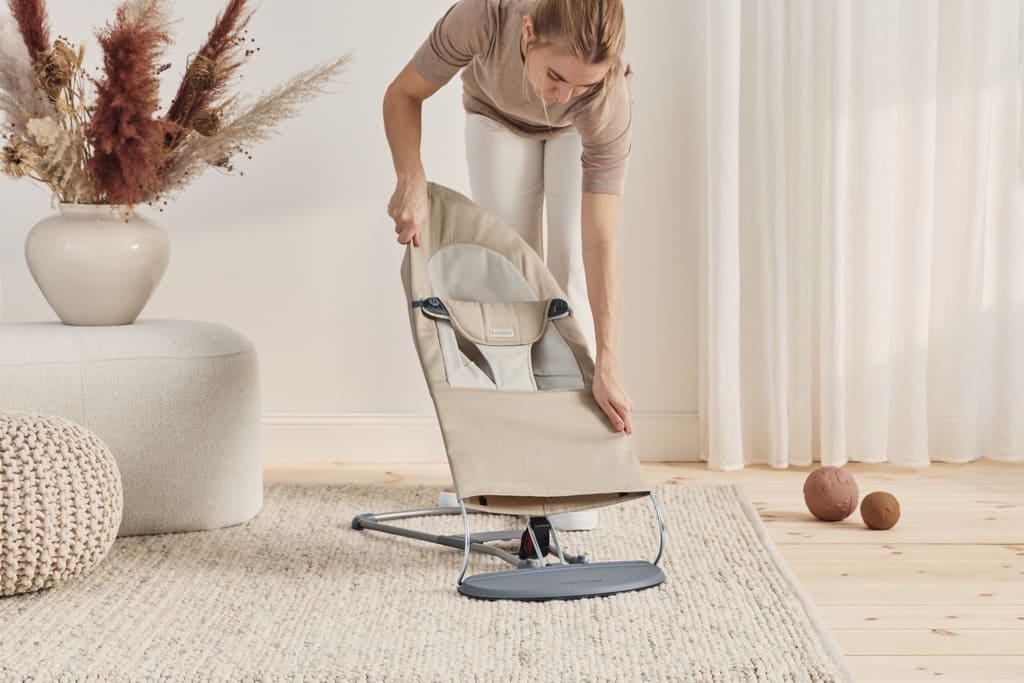 BabyBjörn Ležaljka za bebe Soft Khaki/Beige, Woven - Image 3