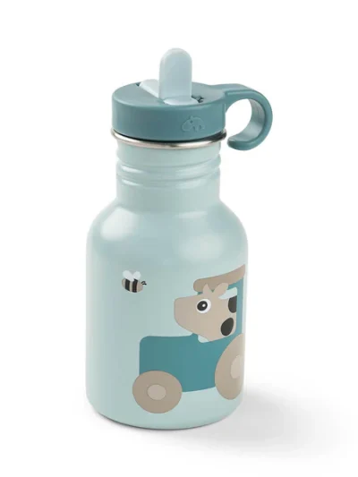 Done by Deer Bočica od nerđajućeg čelika sa slamkom 350 ml Tiny farm Blue