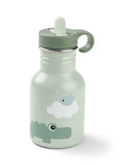 Done by Deer Bočica od nerđajućeg čelika sa slamkom 350 ml Playground Green