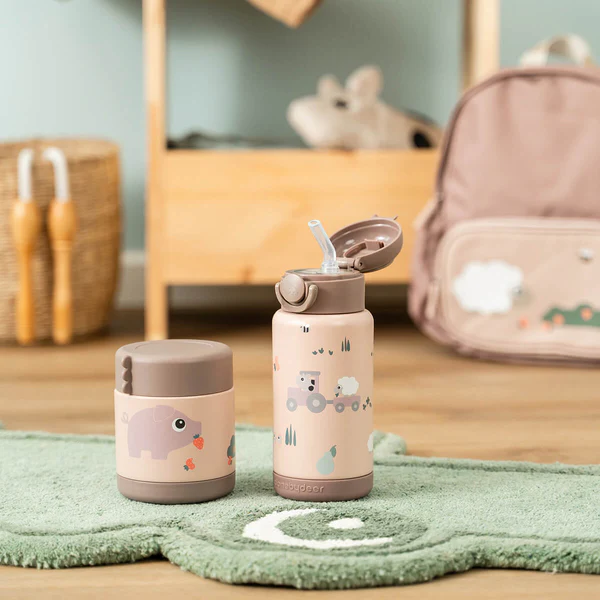 Done by Deer Termos boca 340ml Tiny farm Powder - Image 2