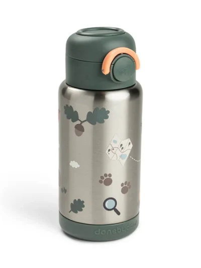 Done by Deer Termos boca 340ml Tiny trails Green