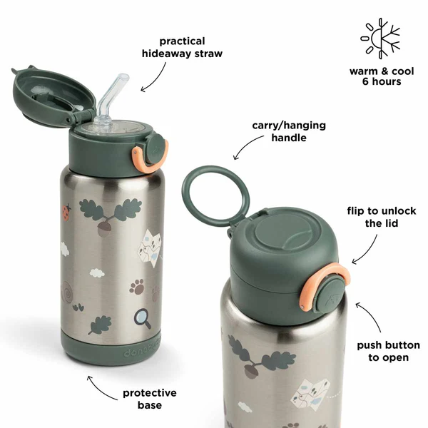 Done by Deer Termos boca 340ml Tiny trails Green - Image 5