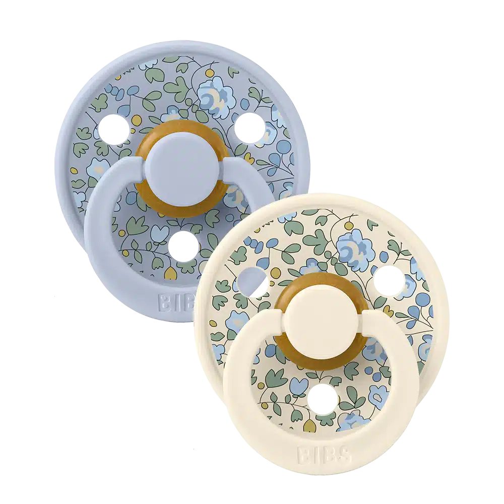 BIBS x LIBERTY cucle Eloise Dusty Blue mix (0-6m) 2kom