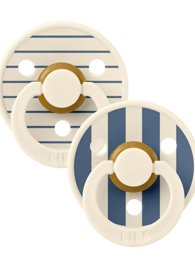 BIBS cucle Studio colour Pin Ivory Steel blue 2kom (0-6m)