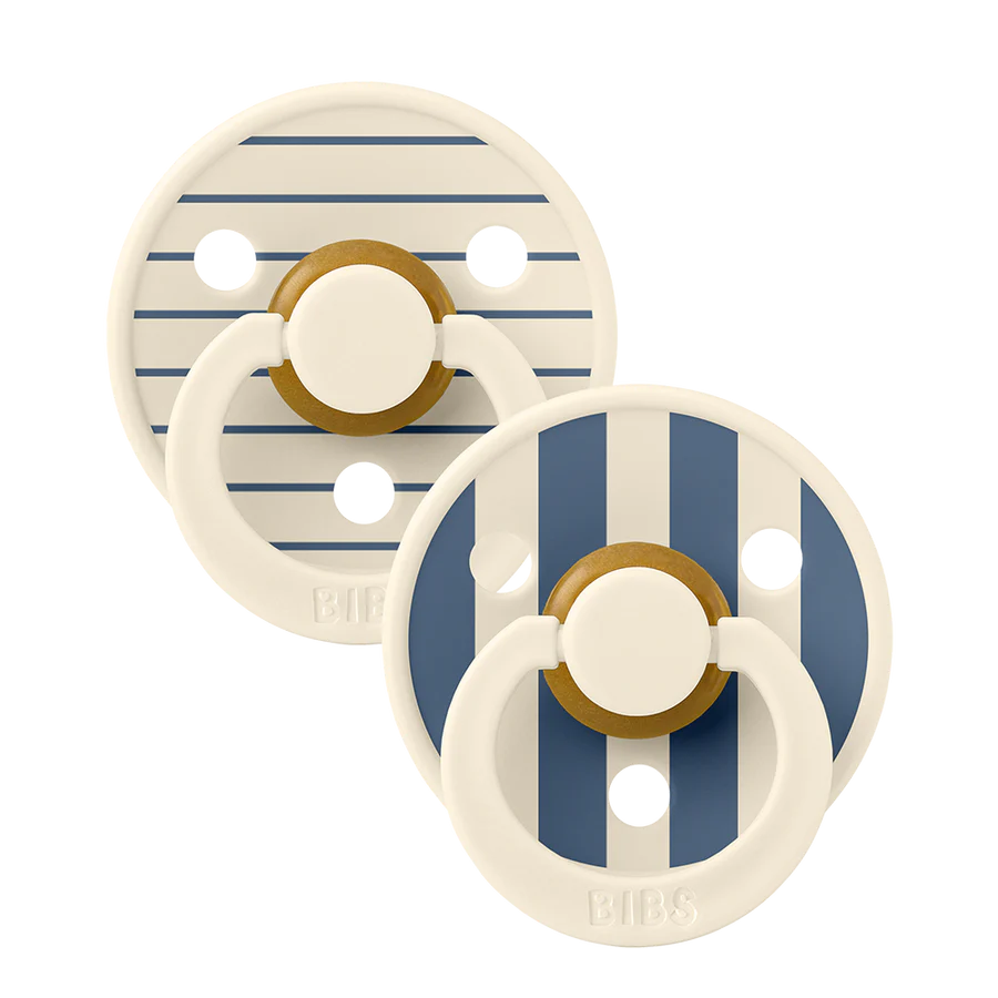 BIBS cucle Studio colour Pin Ivory Steel blue 2kom (0-6m)