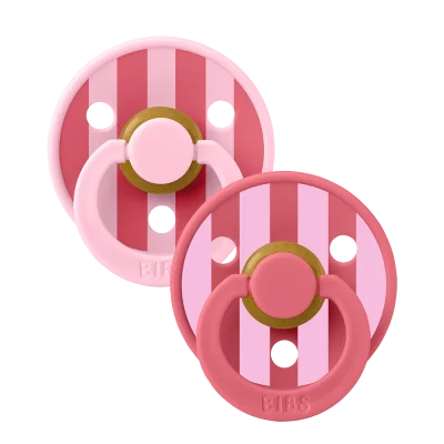 BIBS cucle Studio colour Block Pink Coral 2kom (0-6m)
