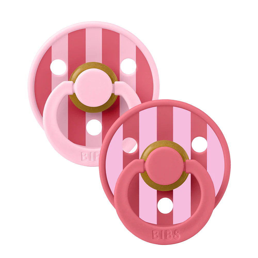 BIBS cucle Studio colour Block Pink Coral 2kom (0-6m)