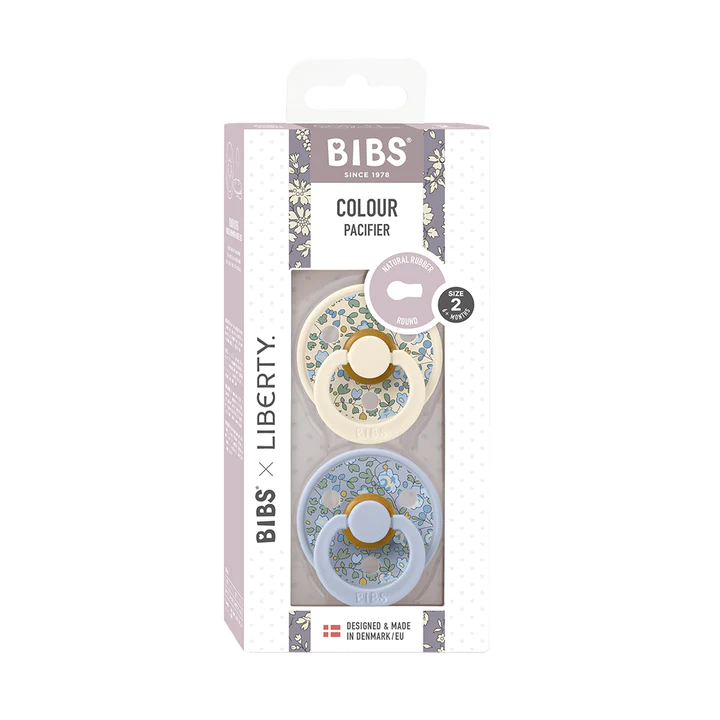 BIBS x LIBERTY cucle Eloise Dusty Blue mix (0-6m) 2kom - Image 2