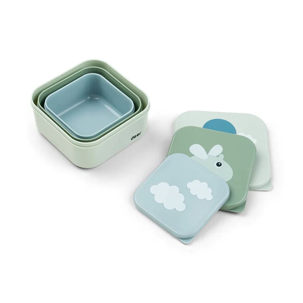 Done by Deer kutijice za grickalice (set 3 kom) Happy clouds Green - Image 2