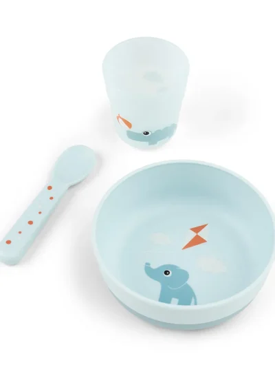 Done by Deer Foodie set za prvi obrok Playground Blue