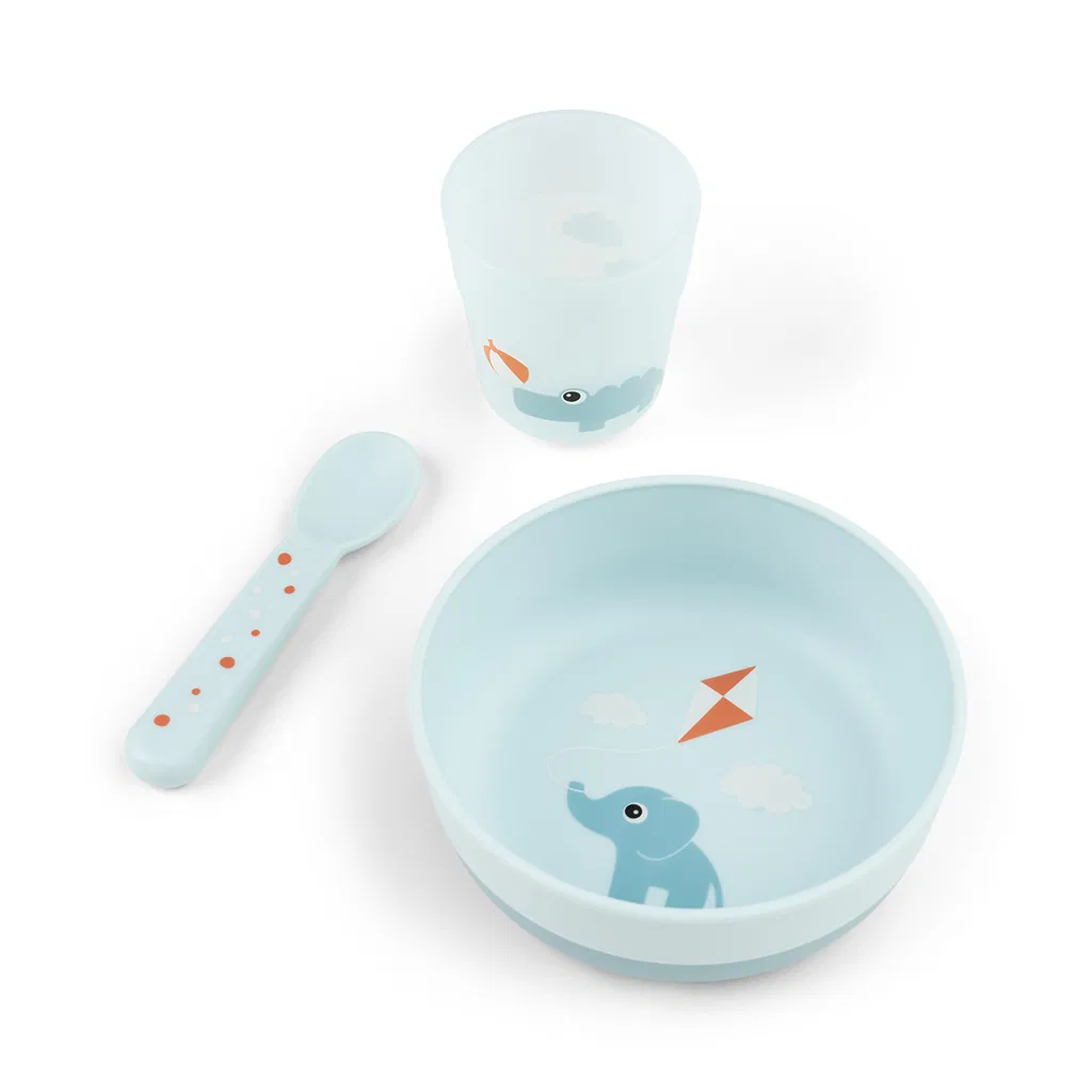 Done by Deer Foodie set za prvi obrok Playground Blue