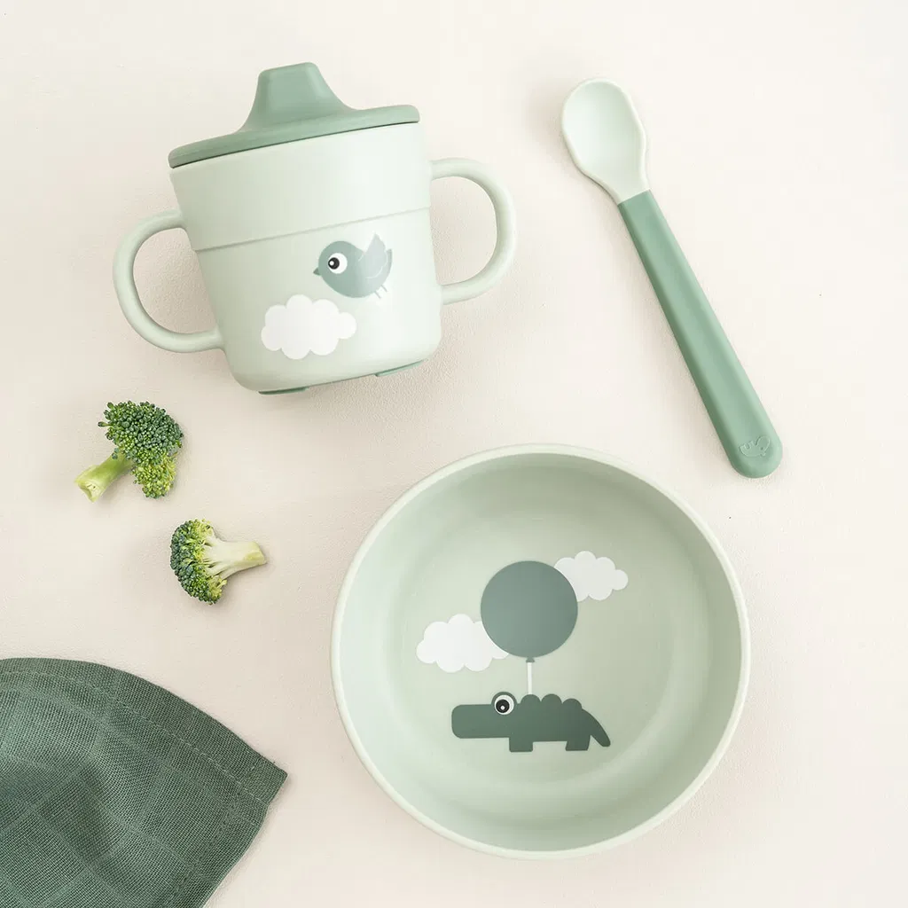 Done by Deer Foodie set za prvi obrok Happy clouds Green - Image 7