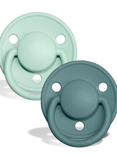 Bibs De Lux cucle Nordic Mint & Island Sea Silicone (0-36m) 2kom