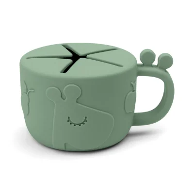 Done by Deer Silikonska čaša za grickalice Peekaboo Raffi Green
