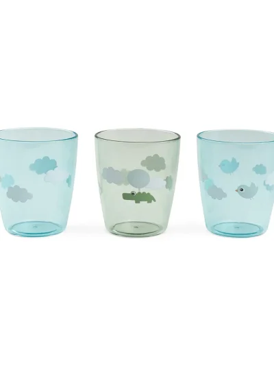 Done by Deer Set Yummy mini čaša Happy clouds Green