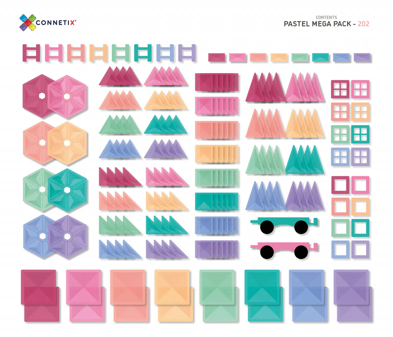 Connetix Tiles Pastel Mega set (202 kom) - Image 3
