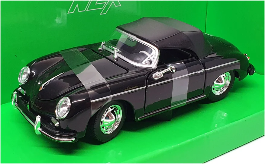 Welly Porsche 356A Speedster – crni metalni model 1:24 - Image 4