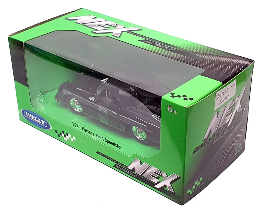 Welly Porsche 356A Speedster – crni metalni model 1:24 - Image 8