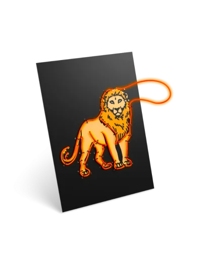 Kidywolf KIDYNEON Kreativni set za svjetleću zidnu dekoraciju Animals