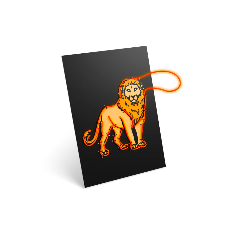 Kidywolf KIDYNEON Kreativni set za svjetleću zidnu dekoraciju Animals