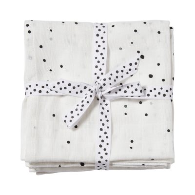 Done by Deer Komplet 2 pamučne pelene 70×70 Dreamy dots White