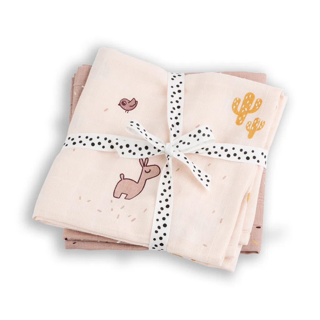 Done by Deer Organske GOTS muslin pelene (2 kom) 120×120 Lalee Powder