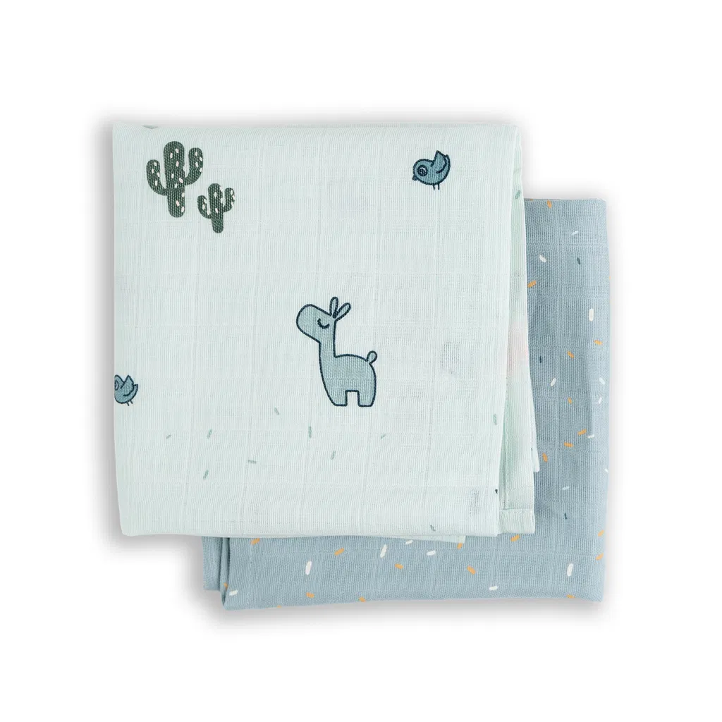 Done by Deer Organske GOTS muslin pelene (2 kom) 120×120 Lalee Blue - Image 2