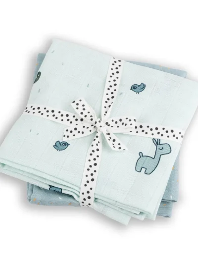 Done by Deer Organske GOTS muslin pelene (2 kom) 120×120 Lalee Blue