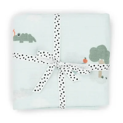 Done by Deer Pamučna tetra pelena 120×120 Playground Blue