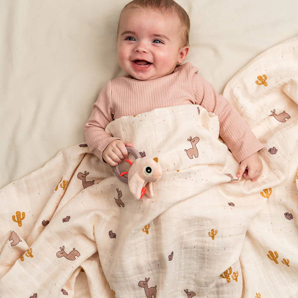 Done by Deer swaddle pamučna pelena 120×120 Lalee Powder - Image 2