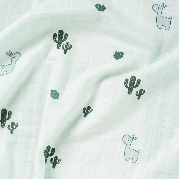 Done by Deer swaddle pamučna pelena 120×120 Lalee Blue - Image 3