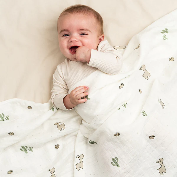 Done by Deer swaddle pamučna pelena 120×120 Lalee Sand - Image 2