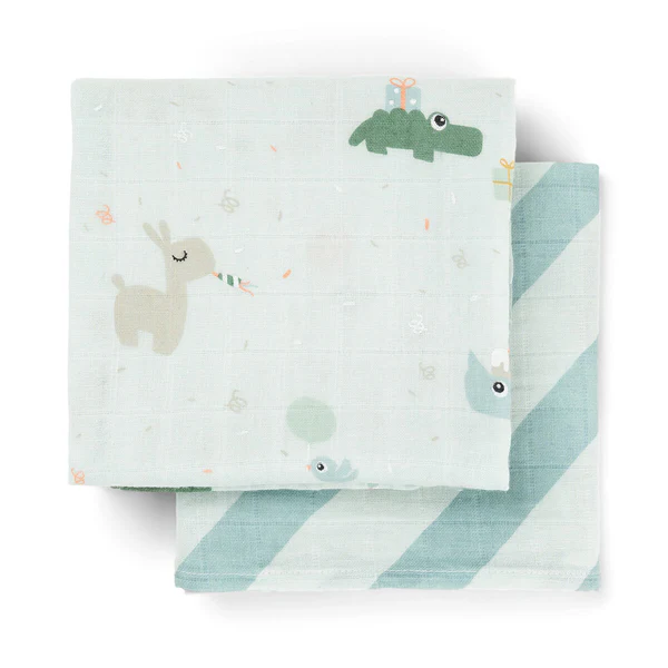 Done by Deer Komplet 2 pamučne pelene 65x65 Celebration Blue - Image 2