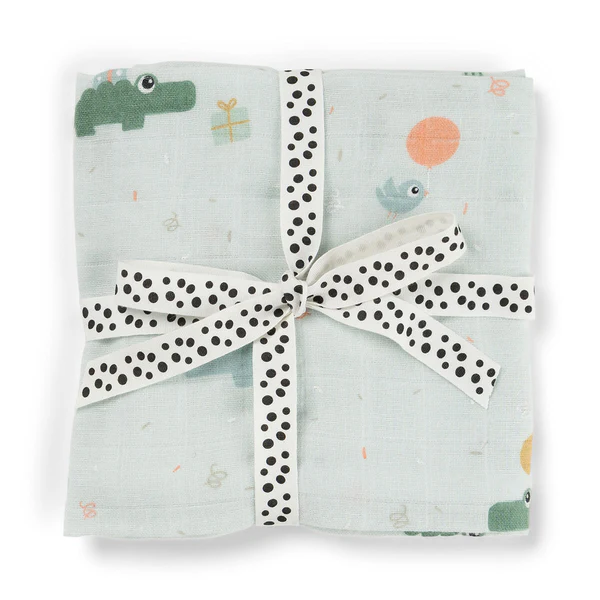 Done by Deer swaddle pamučna pelena 120×120 Celebration Blue