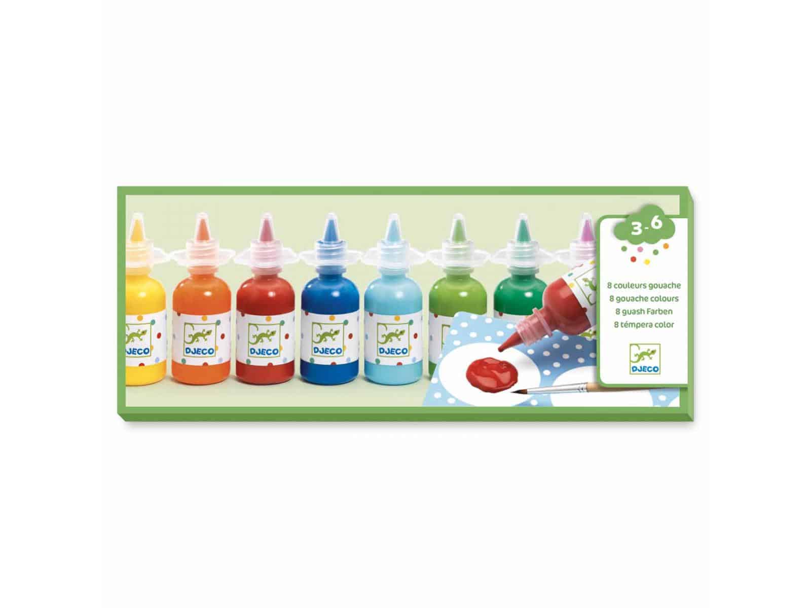 Djeco bojenje - vodene bojice - set 8 bočica boje