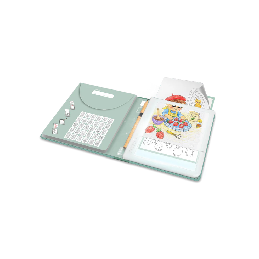 Kidywolf KIDYDRAW PAD Svjetleća tabla za crtanje s 30 ilustracija Food