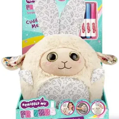 Crayola Scribble Me Furry Luna the Lamb plišana igračka za crtanje – bež