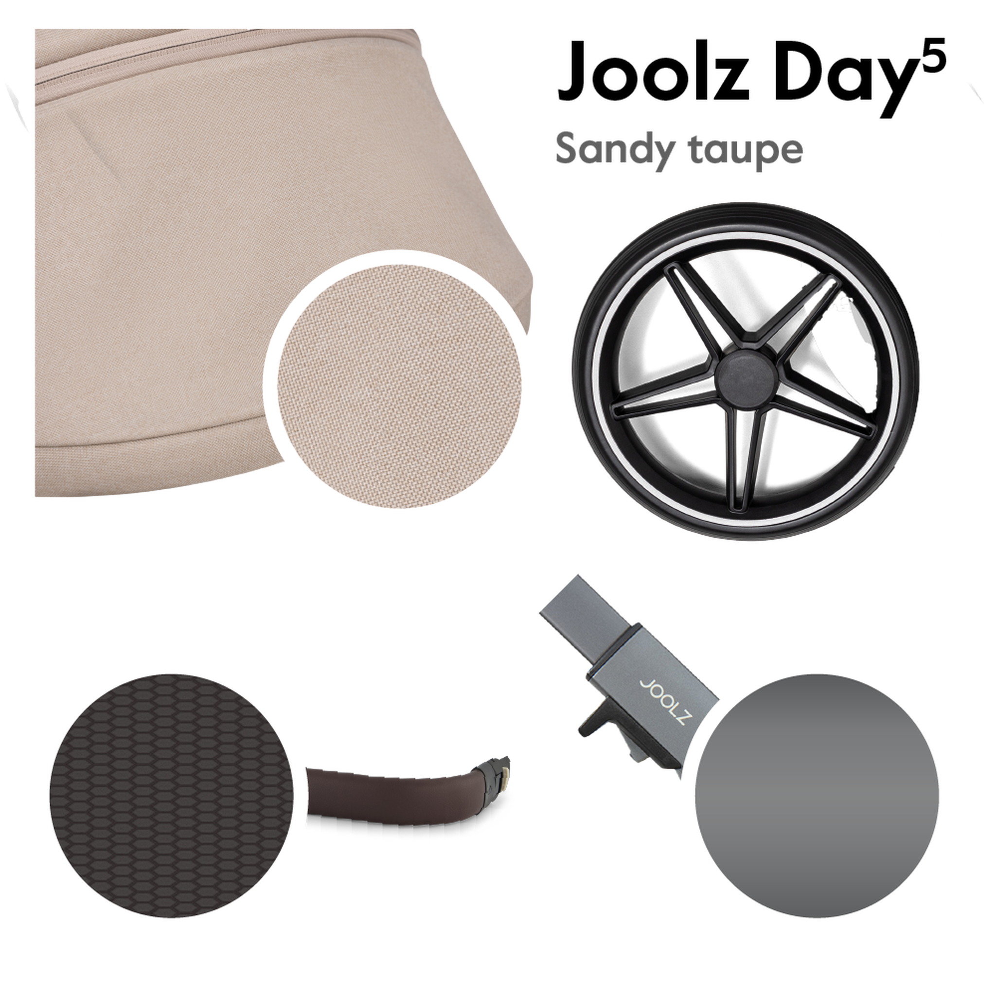 Joolz Day⁵ premium dječija kolica 2u1 Sandy Taupe +GRATIS Kišna navlaka - Image 9