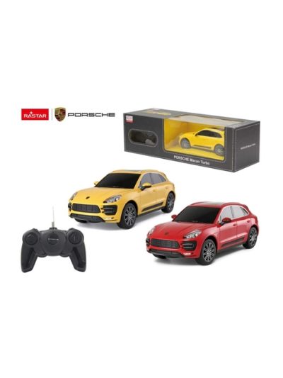Rastar Porsche Macan Turbo – žuti auto na daljinski 1:24