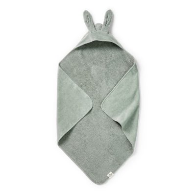 Elodie Peškir s kapuljačom Mineral Green Bunny