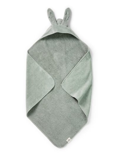Elodie Peškir s kapuljačom Mineral Green Bunny