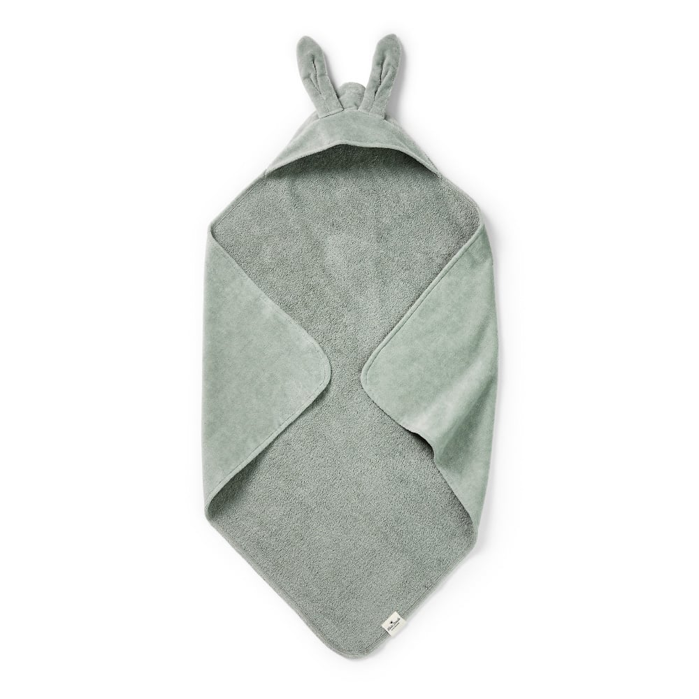 Elodie Peškir s kapuljačom Mineral Green Bunny