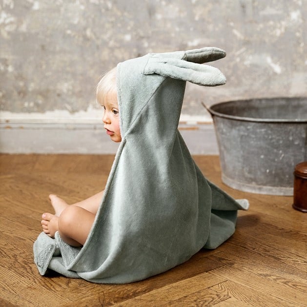 Elodie Peškir s kapuljačom Mineral Green Bunny - Image 3