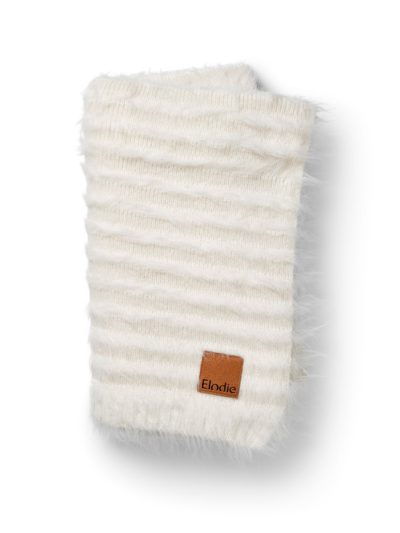 Elodie Plišana pletena dekica Furry Knit Blanket, Vanilla White