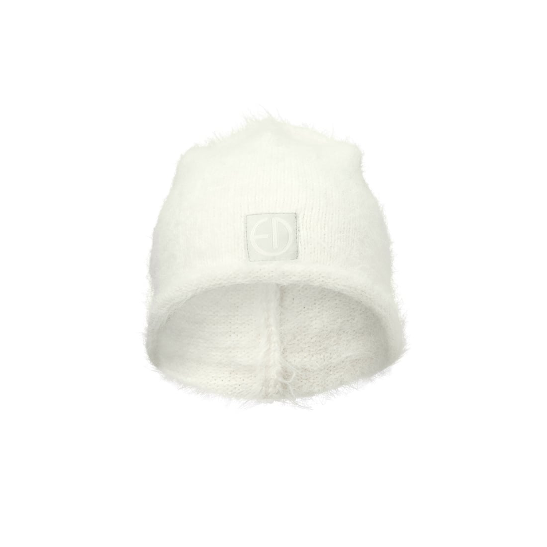 Elodie Plišana pletena kapa Furry Knit Beanie, Vanilla White