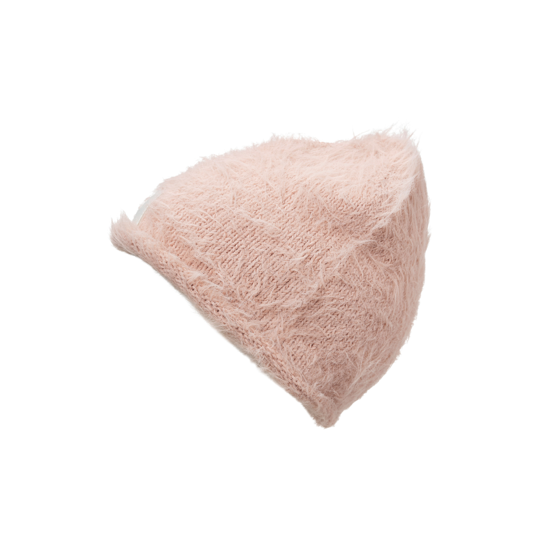 Elodie Plišana pletena kapa Furry Knit Beanie, Powder Pink - Image 3