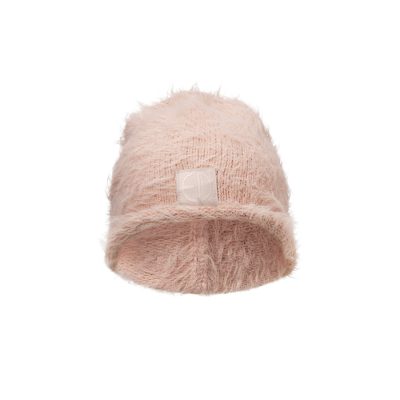 Elodie Plišana pletena kapa Furry Knit Beanie, Powder Pink