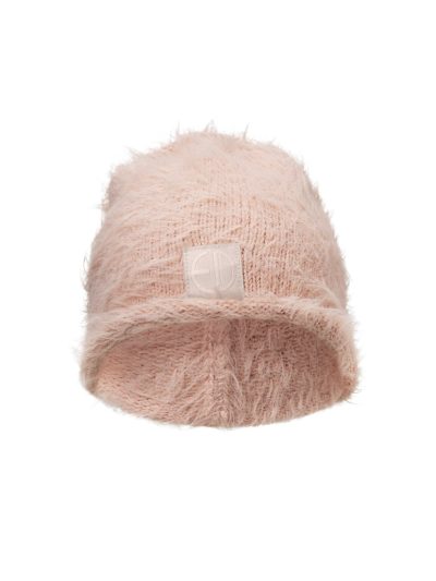 Elodie Plišana pletena kapa Furry Knit Beanie, Powder Pink