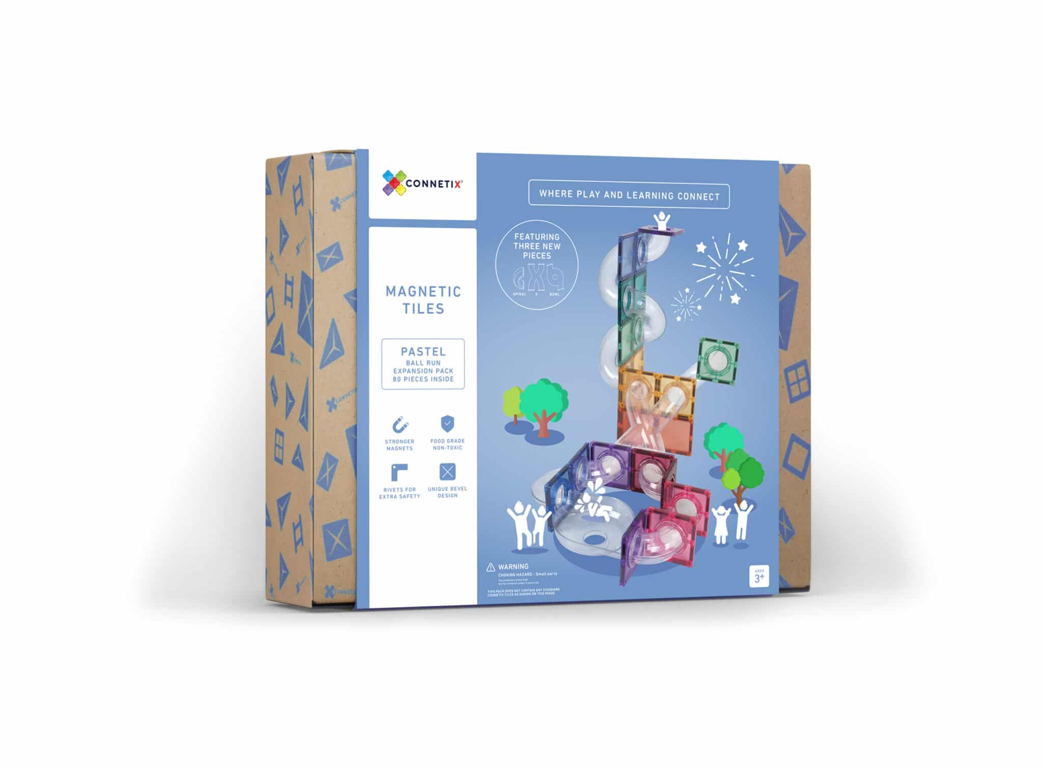 Connetix Tiles Pastel Ball Run Expansion set (80 kom)